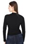 Stand Collar Combed Cotton T-Shirt-Black - 3