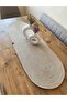 Cream Jute Runner, American Table Runner, Supla, Tablecloth, Coffee Table Cover, Presentation 100X30 cm - 4