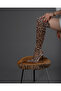 Mindy Above Knee Stretch Leopard 10 cm Women's Boots, Heeled Boots - 6