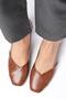 Addison Brown Color Blunt Toe Short Heeled Women's Shoes - 5