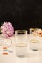 Set of 6 Handcrafted Gold Gilt Water Glasses 295 Cc - Stylish and Elegant Design
