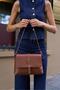 Tan Women's Merry Gold Buckle Detailed Hand and Shoulder Bag - 3