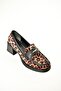 T 820145302   Leopard/Black Suede Thick Heeled Women's Shoes - 6