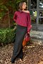 Claret Red Boat Neck Women's Sweatshirt Mg2208 - 8
