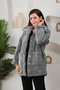 Women's Oversize Plush Jacket - Comfortable Coat with Double Pockets and Buttons - 5