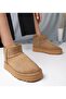 London K11Y02 Women's Short Boots with Fur Inside and Thick Soles