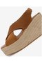 24Y-120-210 Women's Genuine Suede Leather Jute Padded Sole Fashion Blunt Toe Sandals - 4