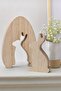 Rabbit Wood Decoration, Beige
