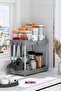 2-Tier Grey Organizer - Detergent Rack for Kitchen, Bathroom, Closet and Countertop - 6