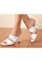 N2433 Women's Genuine Leather Heeled Premium Slippers, Narrow Fit, Please Choose One Size Larger - 7