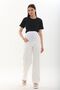 Maternity Stretchy Waistband Adjustable Wide Leg Jeans White - 5