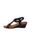 24Y151-1 Women's Feta Wedge Sole Stone Sandals - 4