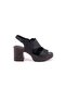 2409801Y Women's Genuine Leather Laser Cut Apartment Heel Platform Summer Shoes - 3