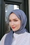 F نمط الرماد شال أزرق - 5