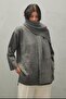 Mohair Blended Scarf Sweater Anthracite - 2