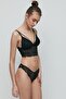 Black Covered Bralet and Panty Set - 7109 - 2