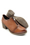 Brittany Tan Genuine Leather Casual Heeled Shoes - 4