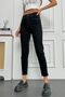 By-2132 Black Lycra Mom Jean High Waist Jeans Skinny Leg Denim Pants - 3