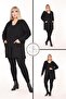 Plus Size New Season Knitted Stretch Cotton Fabric Slit Double Pocket Comfort Model Cardigan - 2