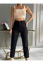 By-5513 Black Mom Jean Women's Boyfriend High Waist Lycra Denim Jeans Skinny Leg Pants