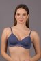 Laser Seamless Covered Bra Without Underwire C26115 Indigo
