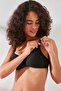 C11422 Women's Modal Cotton Covered Nursing Bra Black - 3