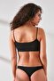 C11425 Women's Modal Cotton Padded Bustier Black - 5