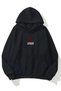 Black Unisex Hooded Sweatshirt Spirit Back Printed Cotton Fabric - 2
