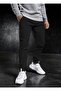 Men's Winter Sweatpants Skinny Fit Jogger Black Cotton Fabric