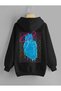 Black Unisex Hooded Sweatshirt - Angel Heart Back Print
