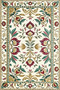 Paris Collection Light Tone Mixed Flower Motives Patterned Vintage Decorative Carpet 99 - 3