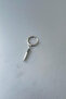 Unisex Silver Elephant Female Figured Dangle Steel Hoop Earrings - 2