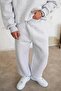 Gray Melange Cozy Basic Leg Rubber Oversize Tracksuit