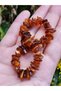 Drop Amber Huge Grains Cognac Color Women's Men's Bracelet 20cm - 2
