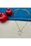 Women's Steel Zircon Stone Gold Long Serenay Sarıkaya Necklace - 6