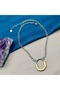 Women's Steel Gold Silver Two Color Chain Necklace - 2