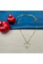 Women's Steel Zircon Stone Gold Long Serenay Sarıkaya Necklace - 2
