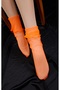 Salsa Ruffle Short Tulle Socks Neon Orange