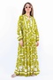 Prive Sorrento 100% Viscose Maxi Size Oil Green Long Dress - 6