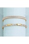 17cm Tennis Waterway Bracelet with Gold Zirconia - Double Combination with 5 Extensions - 3