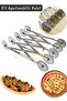 5-Piece Dough Cutting Roller Adjustable Pasta Cutter Pizza Cutter Dough Cutter Stainless Steel