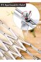 5-Piece Dough Cutting Roller Adjustable Pasta Cutter Pizza Cutter Dough Cutter Stainless Steel - 3