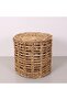 Edi̇s Natural Abaka 42X42 cm Laundry and Decoration Basket with Lid - 3