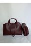 Burgundy Wide Large Puppy Bag Briefcase School Business Bag Arm and Shoulder Laptop Stylish Sport Pinterest Bag