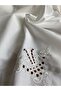 Embroidered White Easy to Clean Stain Resistant Care Free Table Cloth - 2