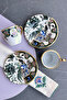 Sakura premium porcelain double pattern two-person cup set - exclusive design in purple and pink