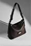Women's Brown Adjustable Strap Lined Hand and Shoulder Bag - 2