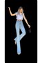 Dice Spanish High Waist Colorfast Blue Snow Wash Jeans Recovery Jeans - 4
