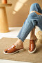 Women's Detailed Stylish Orthopedic Flat Sole Slippers Bronte - 3