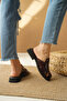 Women's Detailed Stylish Orthopedic Flat Sole Slippers Bronte - 4